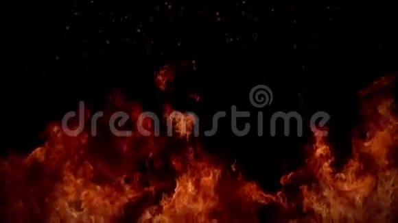数字完美火焰循环黑色背景移动动画视频的预览图