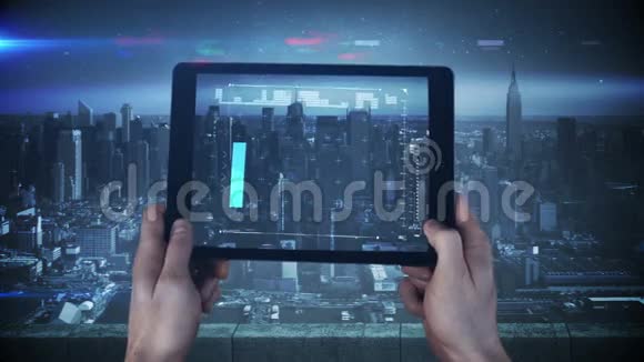 一种新的平板电脑界面在大城市中使用视频的预览图