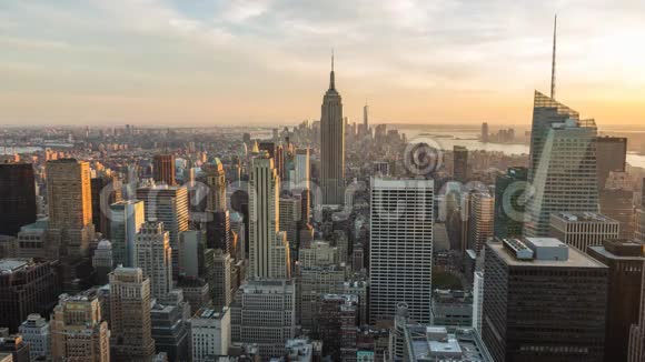 纽约曼哈顿天际线帝国大厦视频的预览图