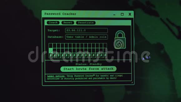 密码破解无法识别的计算机黑客窃取个人数据网络网络犯罪的概念视频的预览图