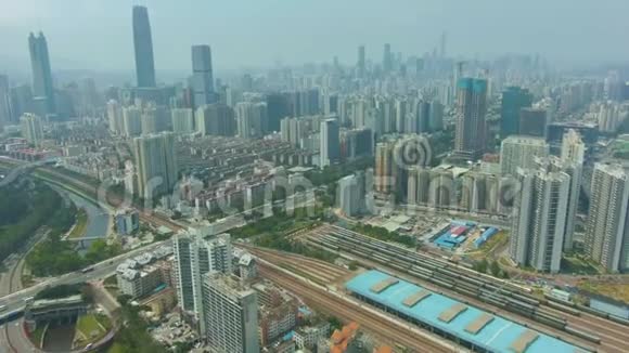深圳市阳光日住宅区中国广东鸟瞰图视频的预览图