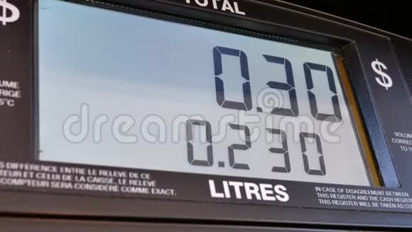 泵屏上不断上涨的天然气价格大屏幕视频的预览图