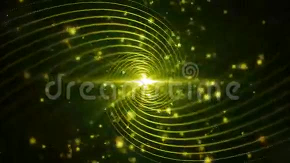 绿色粒子线旋转视频的预览图