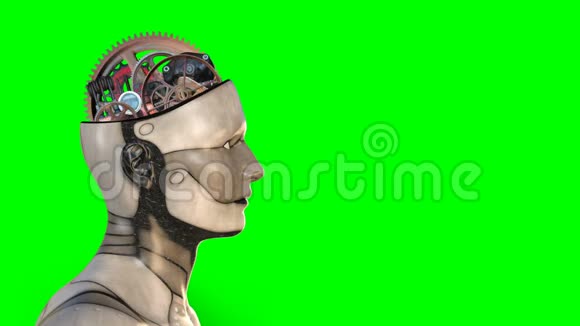 人工智能机器人大脑技术隔离绿屏视频的预览图