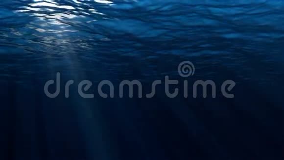 高品质完美无缝的深蓝海波从水下背景视频的预览图