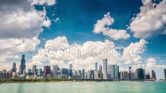 伊利诺伊州芝加哥美丽的天际线视频的预览图