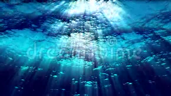 海底的海浪随着光线的波动而起伏视频的预览图