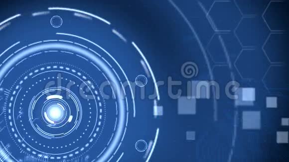未来感蓝高科技背景视频的预览图