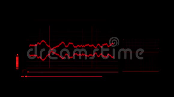 红色HUD语音记录界面图形元素视频的预览图