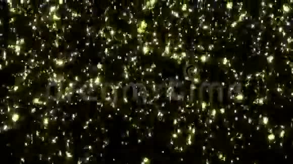 金色闪光掉落的纸屑循环阿尔法马特视频的预览图
