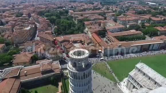 意大利比萨斜塔空中视频视频的预览图