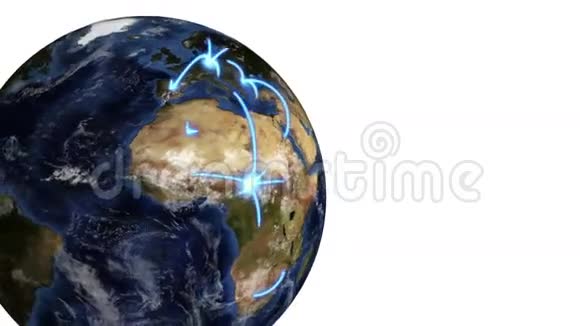 地球转向作为商业人士的视频出现在它旁边地球图像由Nasaorg提供视频的预览图
