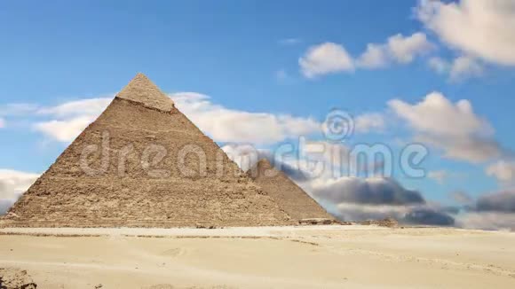 吉萨大金字塔开罗埃及时间流逝视频的预览图