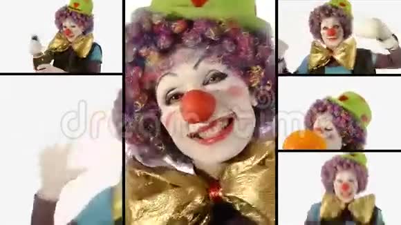 一个滑稽的小丑拼贴画视频的预览图
