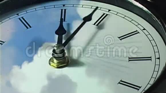 时钟在时间推移循环视频的预览图