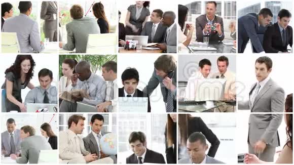 企业团队在企业中表现出团队合作精神视频的预览图