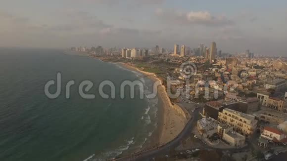在地中海上观看特拉维夫公共海滩以色列视频的预览图