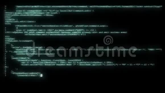 喧闹扭曲闪光快速长时间滚动编程安全黑客代码数据流蓝色显示新视频的预览图