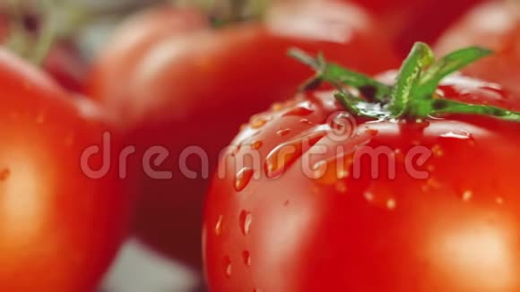 落在番茄上的水滴视频的预览图