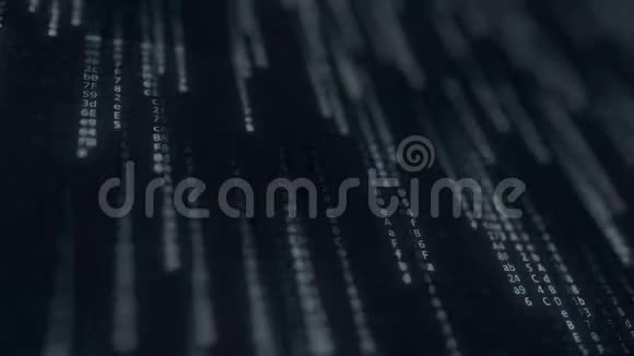 在屏幕上闪烁计算机符号与IT相关的循环运动背景视频的预览图