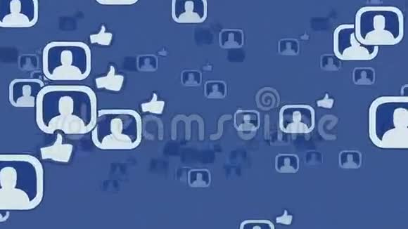 社交网络循环媒体概念facebook视频的预览图