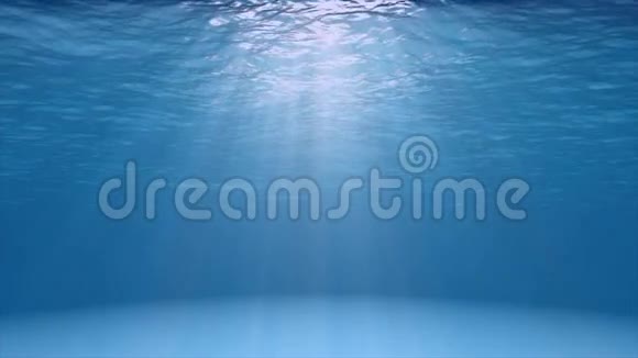 从水下看到的蓝色海洋表面4k视频视频的预览图