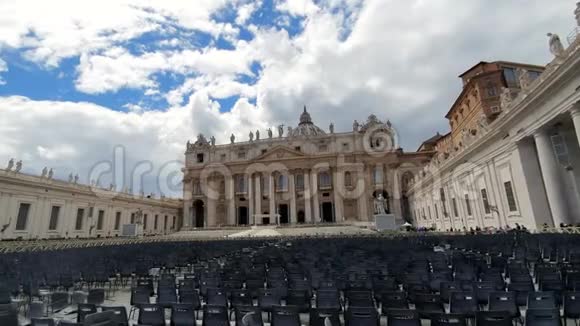 罗马意大利2019年5月21日梵蒂冈前面的地区罗马最受欢迎的旅游目的地大型柱柱视频的预览图