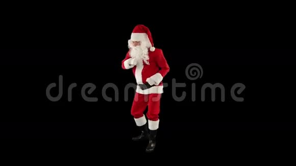 圣诞老人与黑人跳舞舞蹈1股票片段视频的预览图