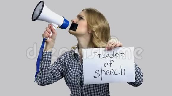 言论自由的概念视频的预览图
