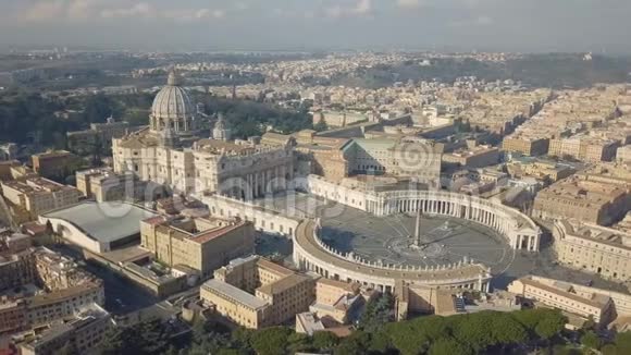 梵蒂冈城的鸟瞰图视频的预览图
