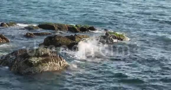 海岸上的海洋涟漪视频的预览图