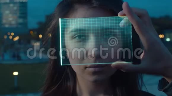 未来派技术人脸扫描视频的预览图