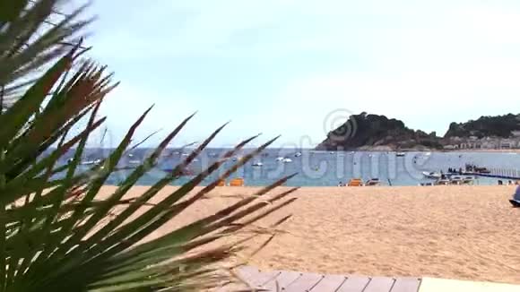 海边空荡荡的城市海滩视频的预览图