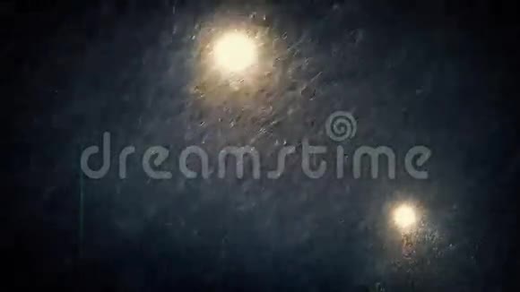 雪天里的街灯视频的预览图