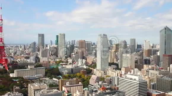 东京城市景观鸟瞰图高清视频的预览图