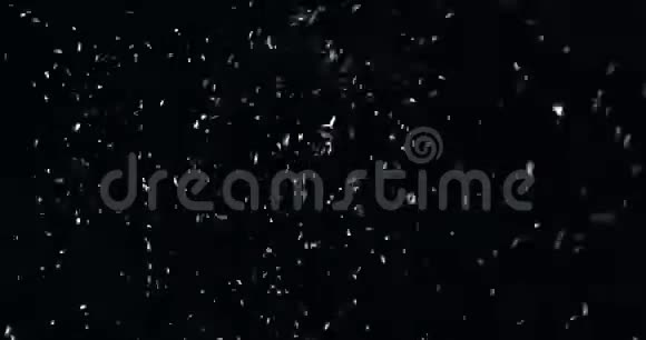 慢动作暴风雪黑色的大雪视频的预览图