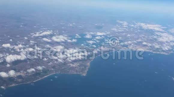 突尼斯海岸从天空视频的预览图