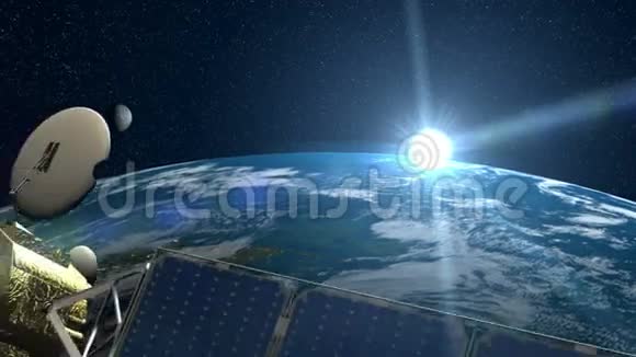 卫星在地球上空视频的预览图