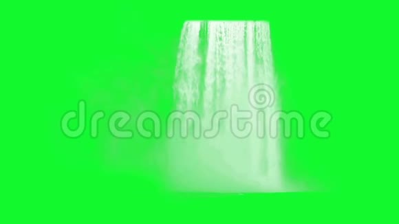 绿色屏幕上的大瀑布视频的预览图