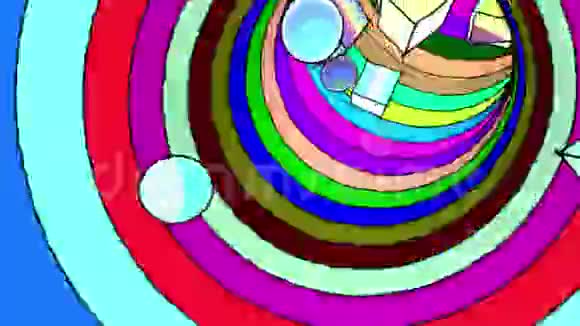 彩色隧道3D视频的预览图