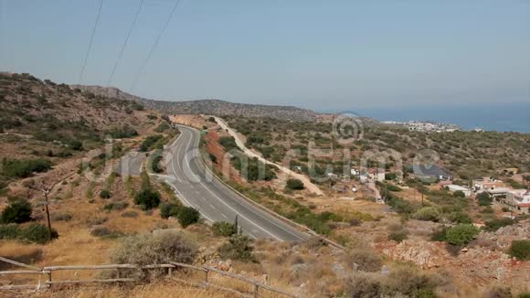 路的景色克里特岛希腊视频的预览图