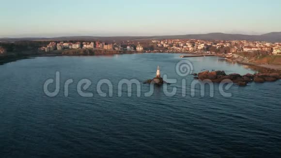 黑海海岸海上日出视频的预览图