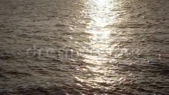 阳光明媚的一天水波荡漾视频的预览图