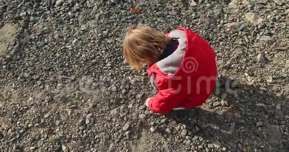 男孩收集石头视频的预览图
