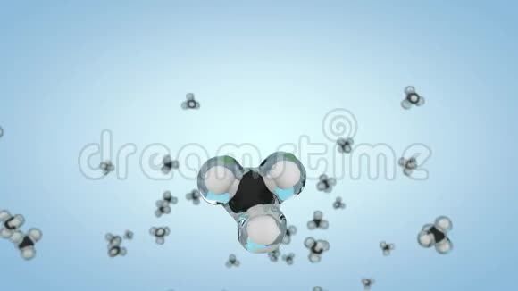 动画甲烷分子背景视频的预览图
