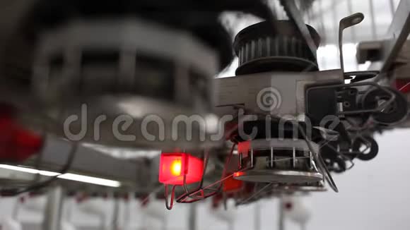 纺织工业工厂纺纱机视频的预览图