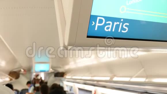 欧洲之星列车数字显示的巴黎文本视频的预览图
