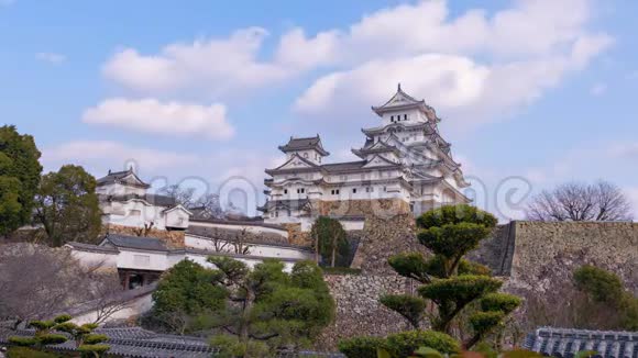 Himeji与Himeji城堡的城市景观视频的预览图