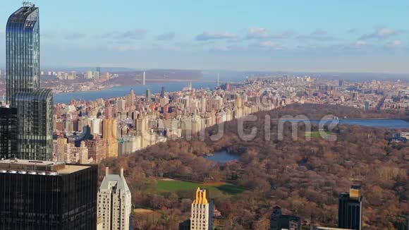 纽约市中央公园深秋视频的预览图