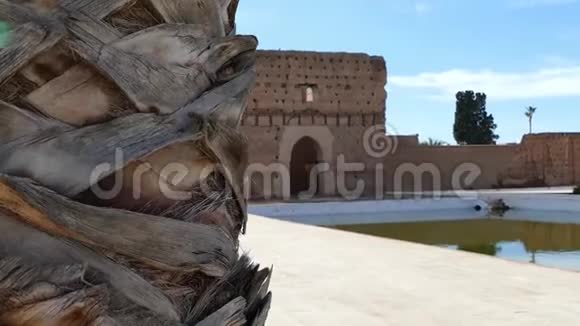 巴迪宫历史强化旅游景点参观马拉喀什摩洛哥视频的预览图